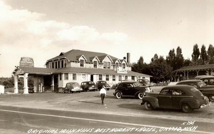Irish Hills Restaurant & Hotel - Old Postcard (newer photo)